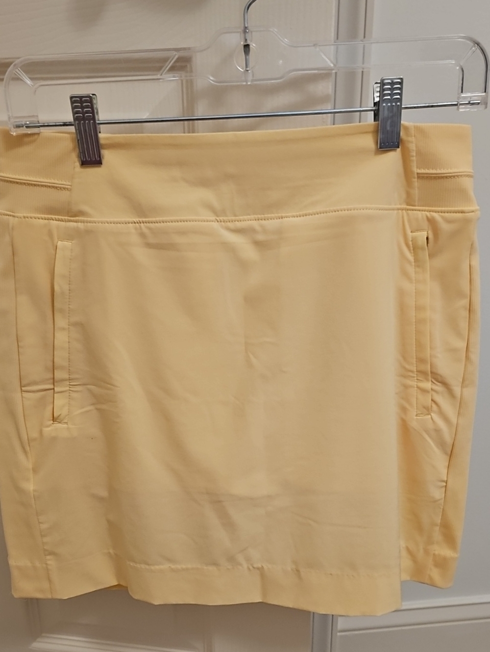 Yellow Athletic Skort with Side Pockets